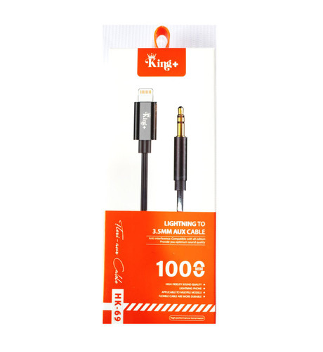 کابل تبدیل لایتنینگ به AUX کینگ پلاس مدل HK-72